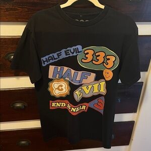Half-Evil 333 graphic tee shirt
